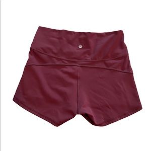 Lululemon yoga shorts. Burgundy color. Size 8